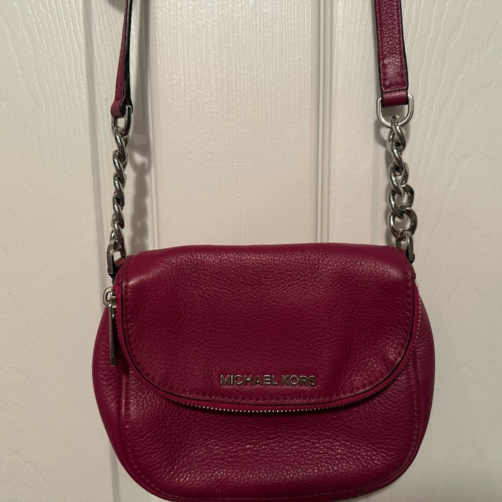 Michael Kors Fuschia Crossbody Bag with Chain Strap